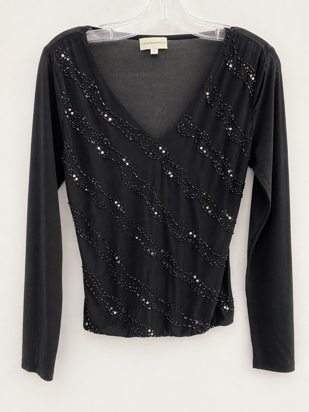 Elegant Black Sequin Women's Top